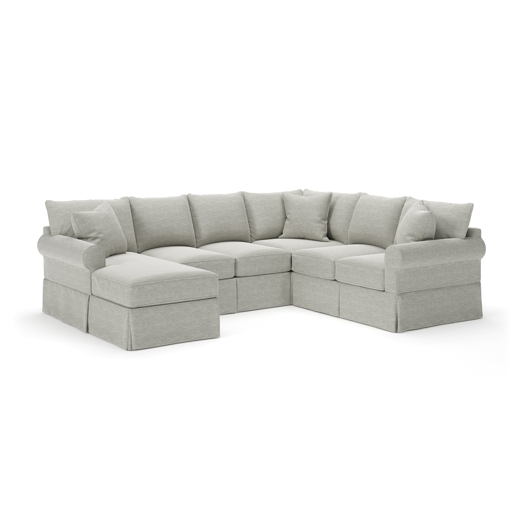 Amari Upholstered U-Sectional, Beat Ash Performance, Left Hand Facing
