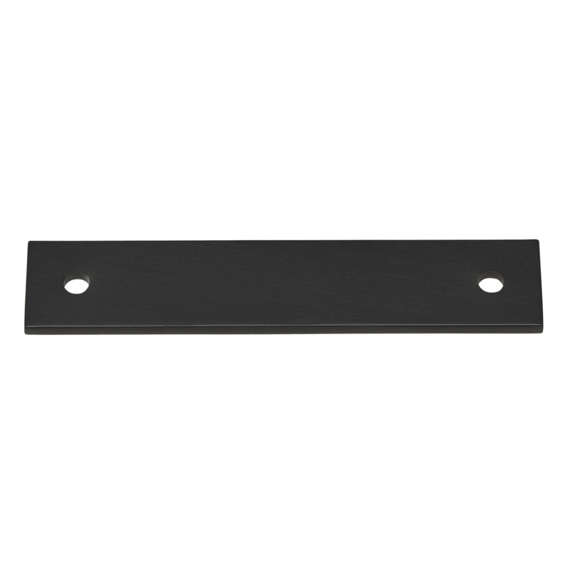GlideRite Hardware 4-3/4 in. Squared Backplate 3-3/4 in. Centre to Centre, 5342-96, Matte Black