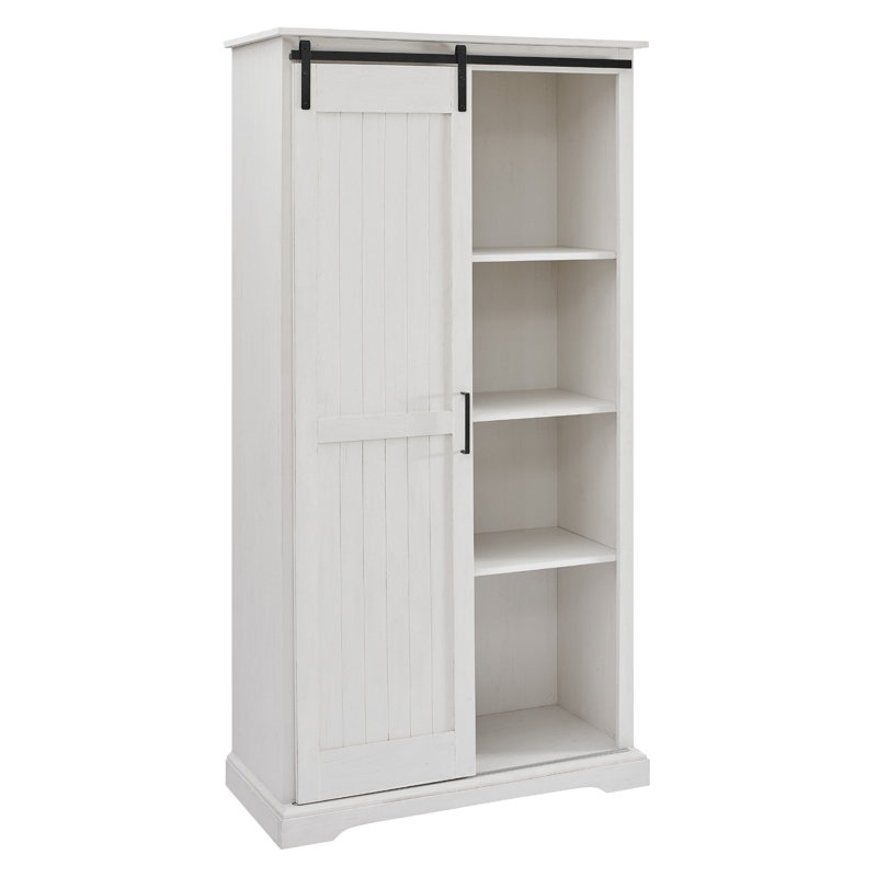 Bevon 36 " W Steel Armoire, Brushed White