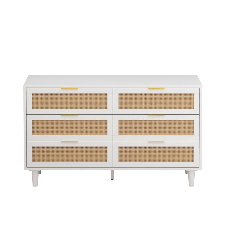 Storage Cabinet, 29.53" H x 51.18" W x 15.75" D, White/Natural