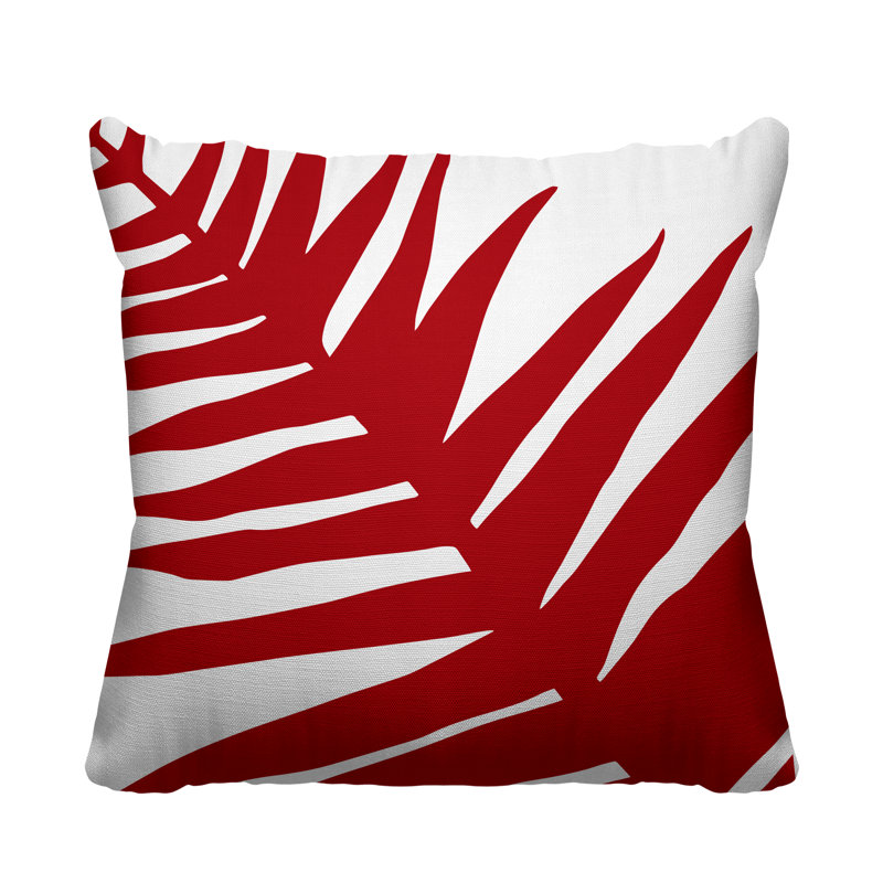 Fielding Outdoor Reversible Throw Pillow, 19W" x 19H", Red