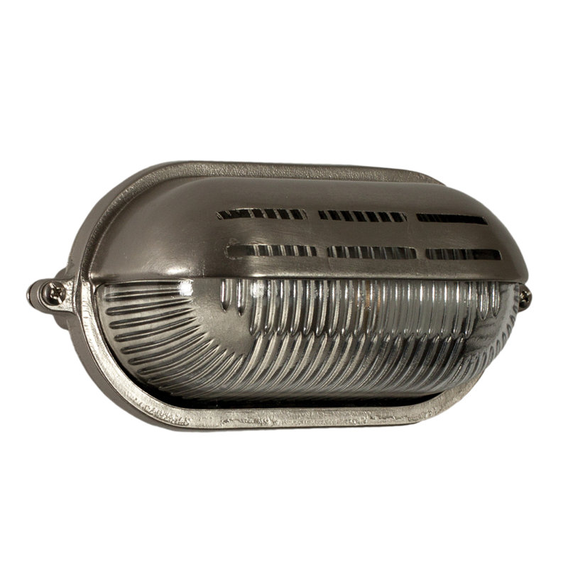 Mcconnell 12cm H Outdoor Bulkhead Light, Antique Silver