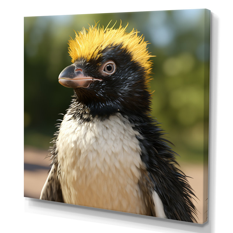 Portrait de pingouin - Art mural pingouin, Toile tendue, H 36 po x l 36 po x P 1,5 po