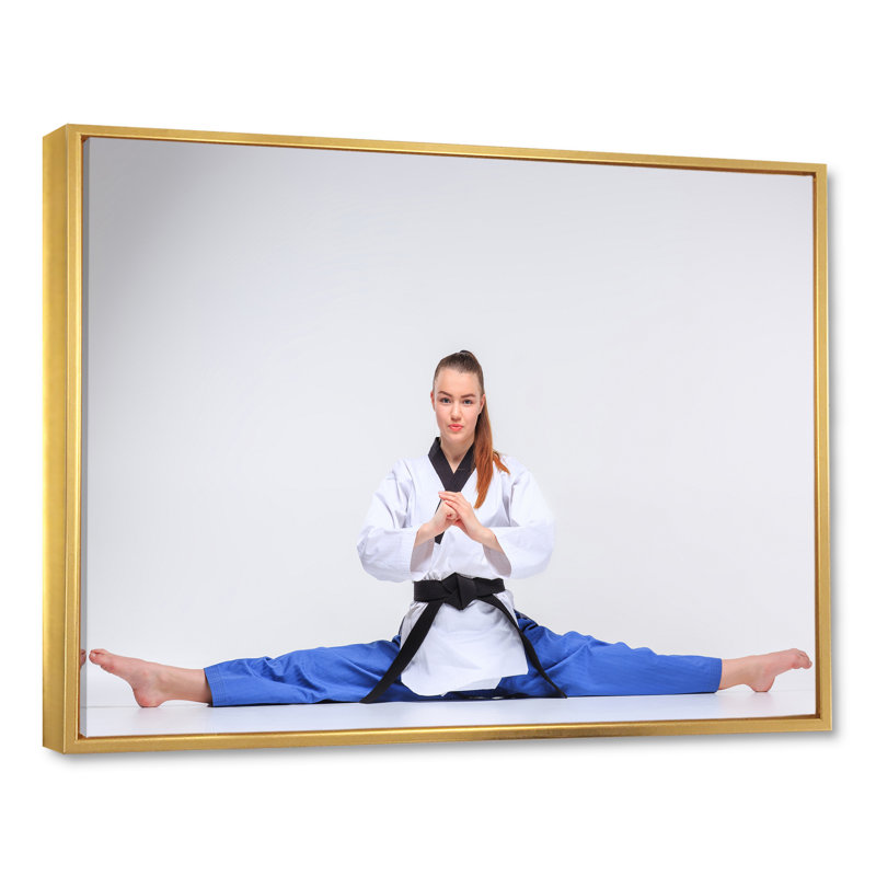 " Karate Black Belt ", Gold Floater Framed, 34" H x 44" W x 1.5" D