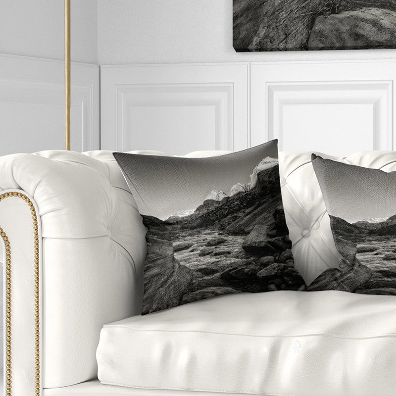 Coussin imprimé foncé foncé «Dark River», 16 po x 1 po, Coussin décoratif