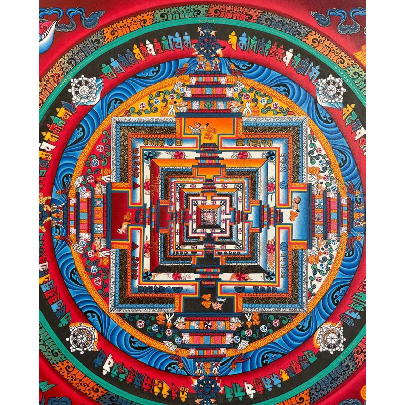 Kalchakra Mandala Thangka (Thangka sans brocart)