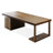Walnut Rectangular Solid Wood Executive desk with drawers desk-1820674732