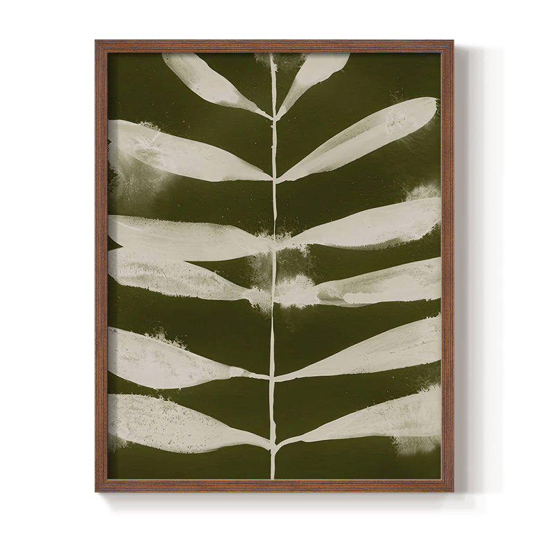 «Organic Bloom VI», reproduction encadrée - bois massif, Noyer, H 15 po x l 12 po