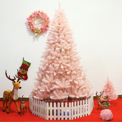 Arbre de Noël artificiel en sapin rose