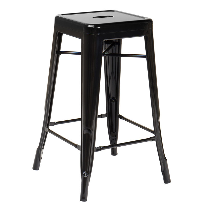 Tabouret de bar et de comptoir Cheryllynne, Tabouret de comptoir (siège d'une hauteur de 26 p, Noir