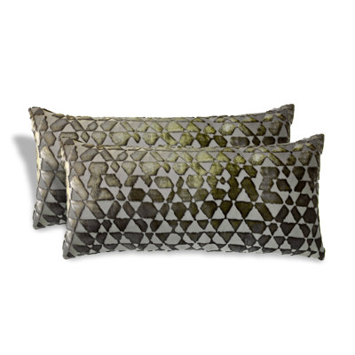 Triangles Rectangle Velvet Pillow Cover & Insert
