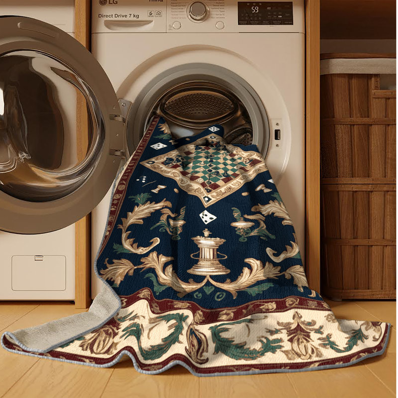 Tapis mauve lavable à la machine, Rond 4 pi