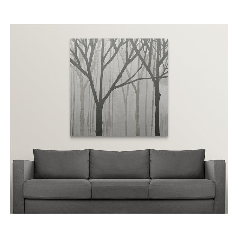 « iii » par kathrine lovell, reproduction d’art Spring Trees Graystone, H 16 po x l 16 po x P 1,5 po, Toile