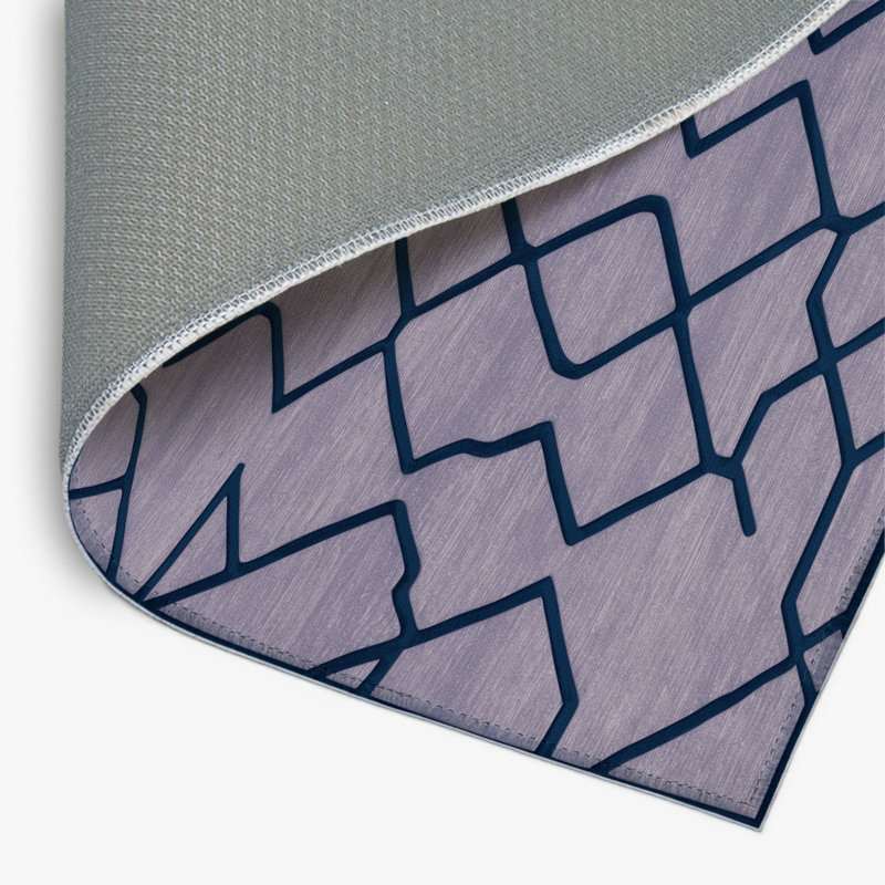 Trellis Purple Indoor and Outdoor Area Rug, Rectangle 2' x 3'