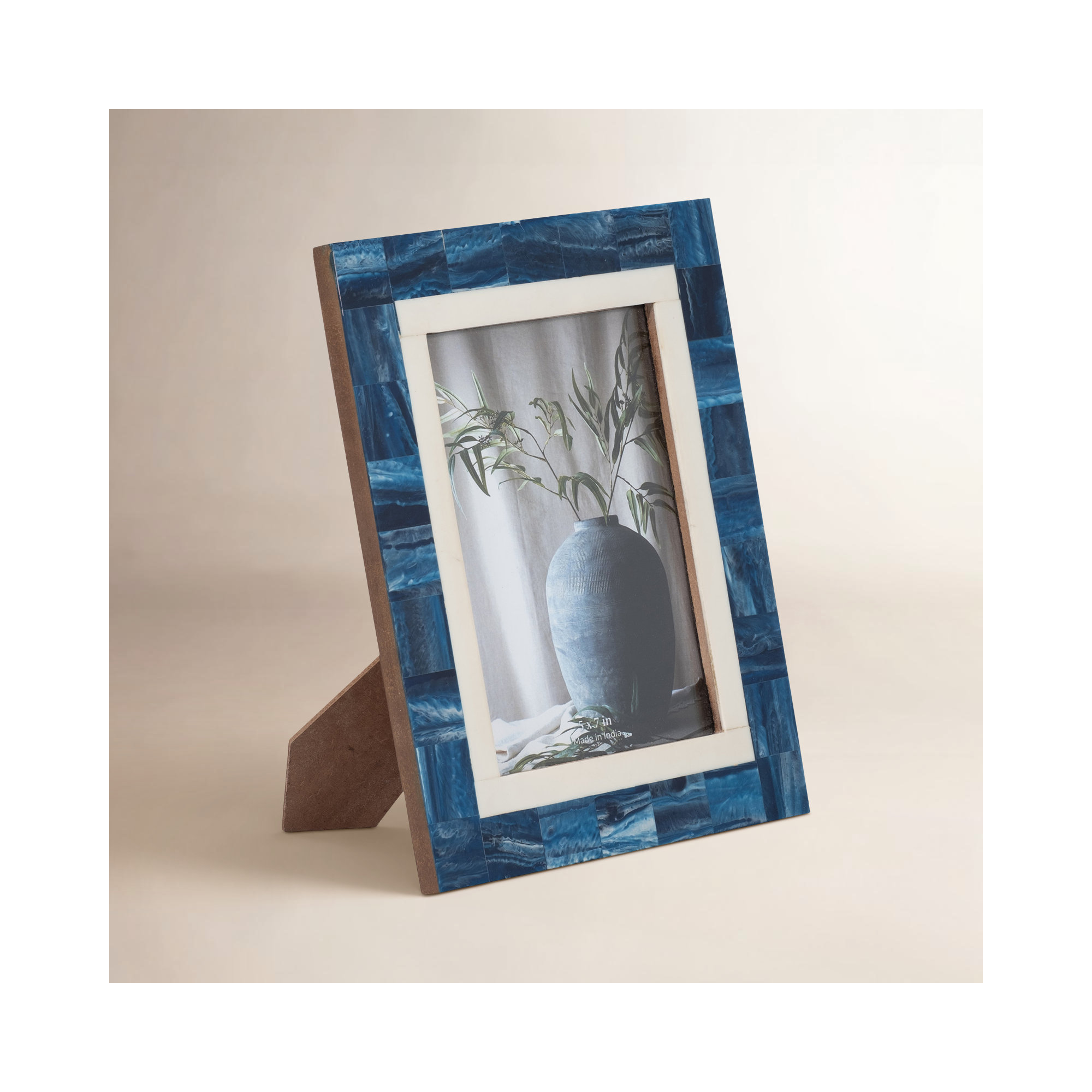 Sagebrook Home Jocasta Elegant Resin & Glass Frame - Capture Life's Moments, 5" x 7"