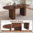 62.9in Dining Table Set with 4/6 Fabric Chairs, Modern Farmhouse for  Kitchen, Dining-1884579217-1884579222-1884579221