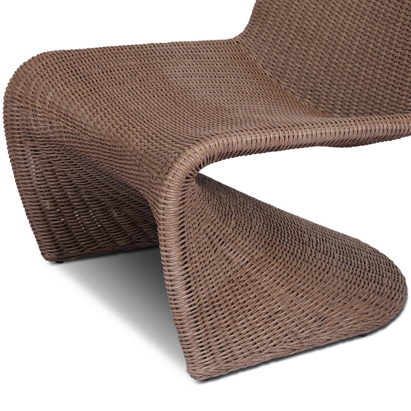Fauteuil d'extérieur sans accoudoirs Daughtery, Noyer