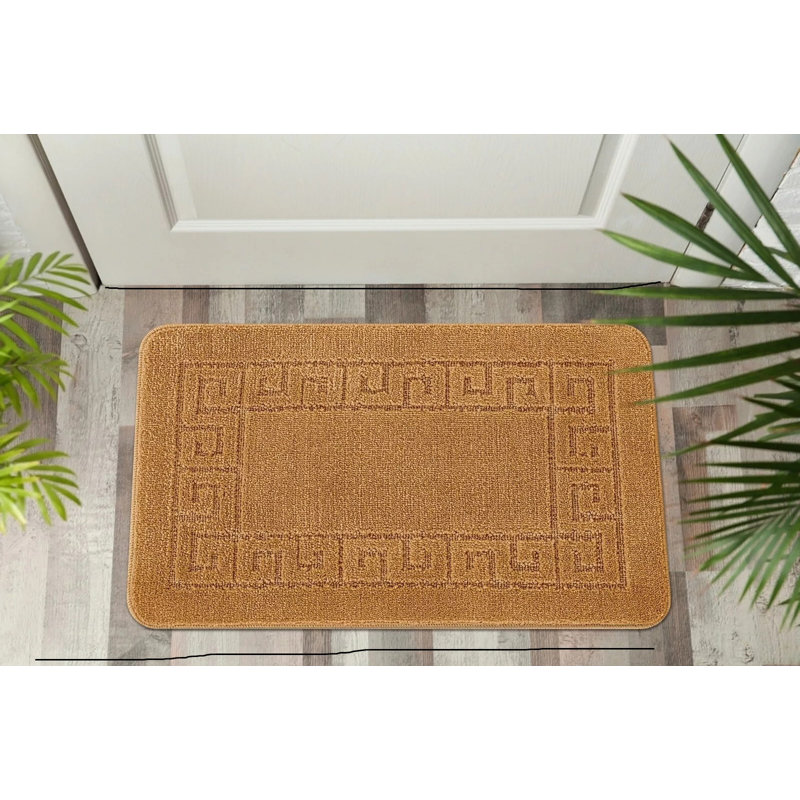 Aidelyn Non-Slip Indoor Doormat, Yellow, 40cm W x 60cm L