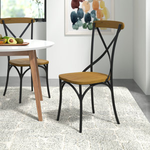 Ranck Cross Back Side Chair in Brown (2 chairs)