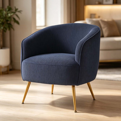 Fauteuil demi-tonneau Corduroy
