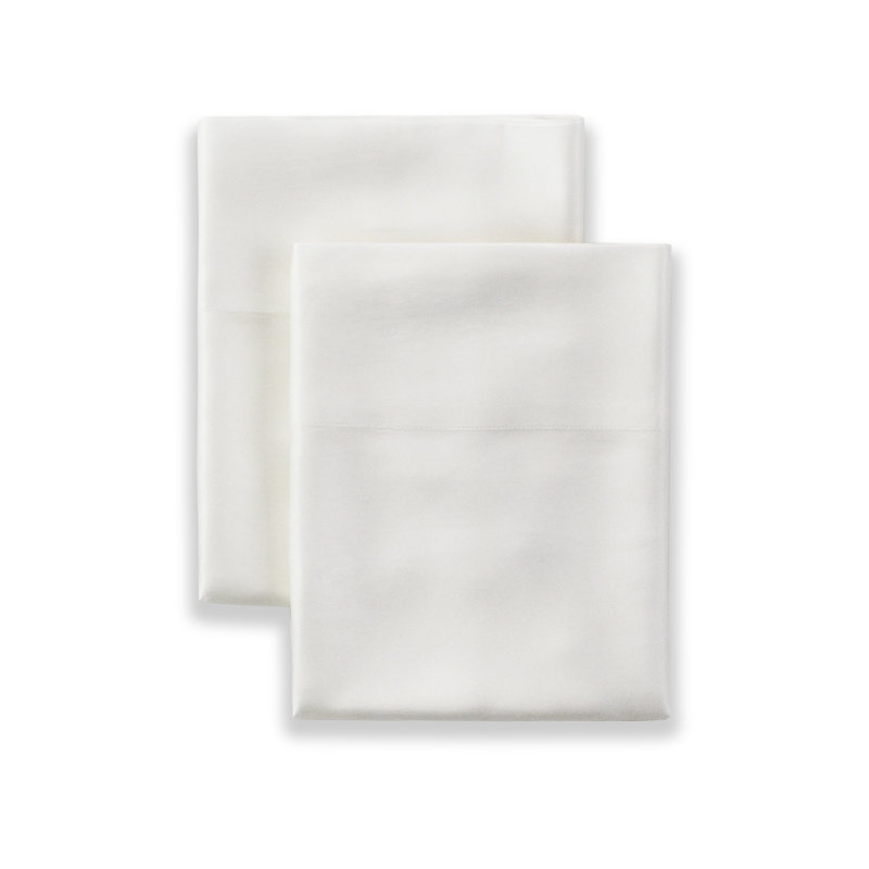 Charmeuse Silk Pillow Case, King Pillowcase, White