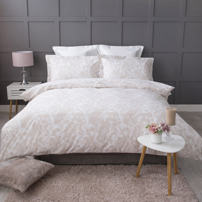 Rosie Cotton Floral Duvet Cover Set with Pillowcases Included, King Duvet Cover + 2 Standard Pillowcases