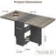 Table de salle à manger à rallonge rabattable avec tablette de rangement à 2 niveaux et 6 roulettes verrouillables, pour 4 à 6 personnes, bureau pliable peu encombrant pour la cuisine, la salle à manger et le petit appartement, gris Carlo-130824325
