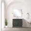 Meuble-lavabo simple. Ensemble de comptoir, miroir et robinet-919347303
