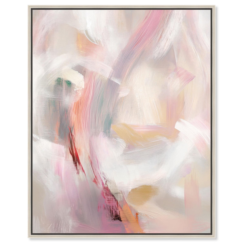 «Soft Swirls II», reproduction sur toile par Art Remedy, H 31 po x l 25 po, Cadre argenté