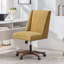 Chaise de bureau pivotante en chenille Mellins-2059433331