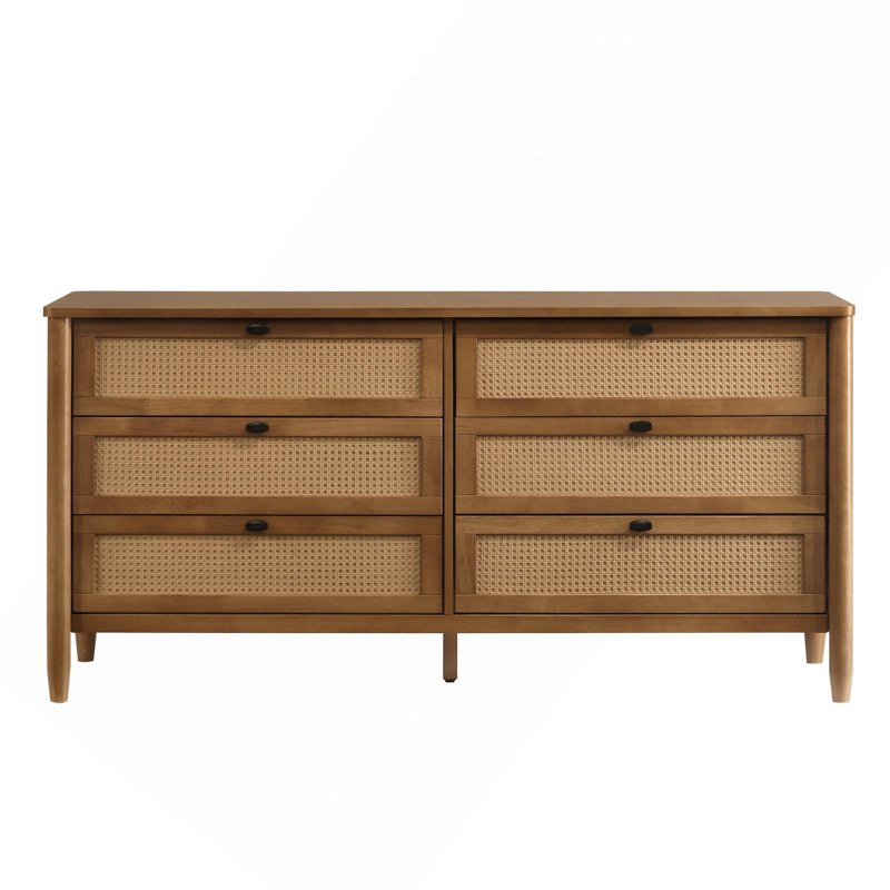 Commode 6 tiroirs avec miroir Vichy
