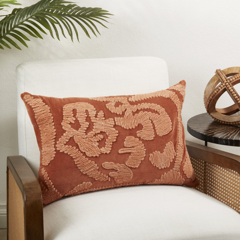 Housse de coussin en velours brodé Royale