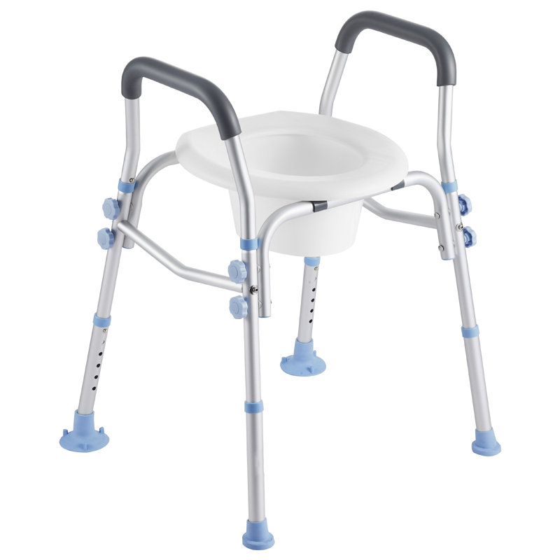 Raised Toilet Seat with Arms, 300 lbs Load Capacity, Adjustable Height, Widened Commode Elevated Toilet Seat Riser with Handles and Splash Guard for Seniors, Elderly, Handicap, Disabled, Adults