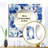 Majestic Cobalt Scrolls Victorian Pattern - Floral Square Mirror For Wall Art Decor-100992210