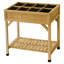 8 Pocket Herb Planter Natural,Wooden Raised Planter