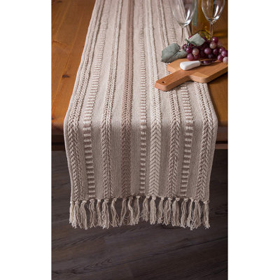 Amundson Striped 100% Cotton Table Runner