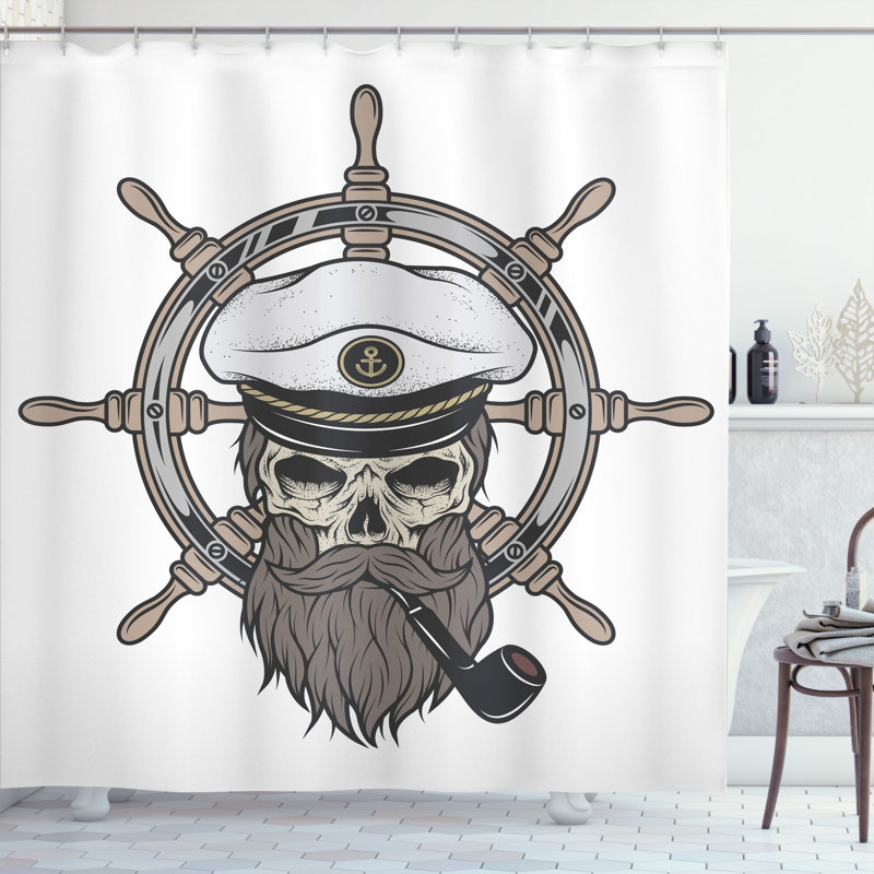 Shower Curtain with Hooks Included, 70" H x 69" W