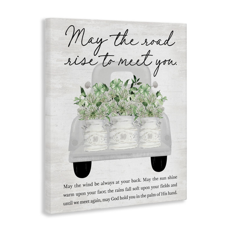 Toile May Road Rise To Meet You, design par Lettré et doublé, H 40 po x l 30 po