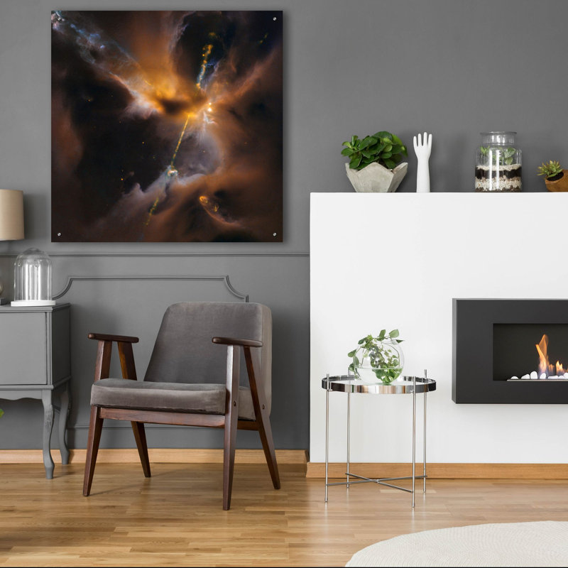 «Herbig Haro 24» par Hubble, télescope en verre acrylique de la NASA, art mural en verre, H 36 po x l 36 po x P 0,2 po