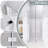 32 "X 72" Bifold Shower Door | 1/4 Inch Tempered Glass With Explosion-Proof Film | Chrome | Aluminum Frame