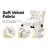  Modern Velvet Upholstered Bar Stools Counter Height Barstools Set of 4-1809326430