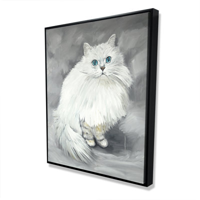 Chinchilla Persian Cat Canvas - Feline Home Decor Art
