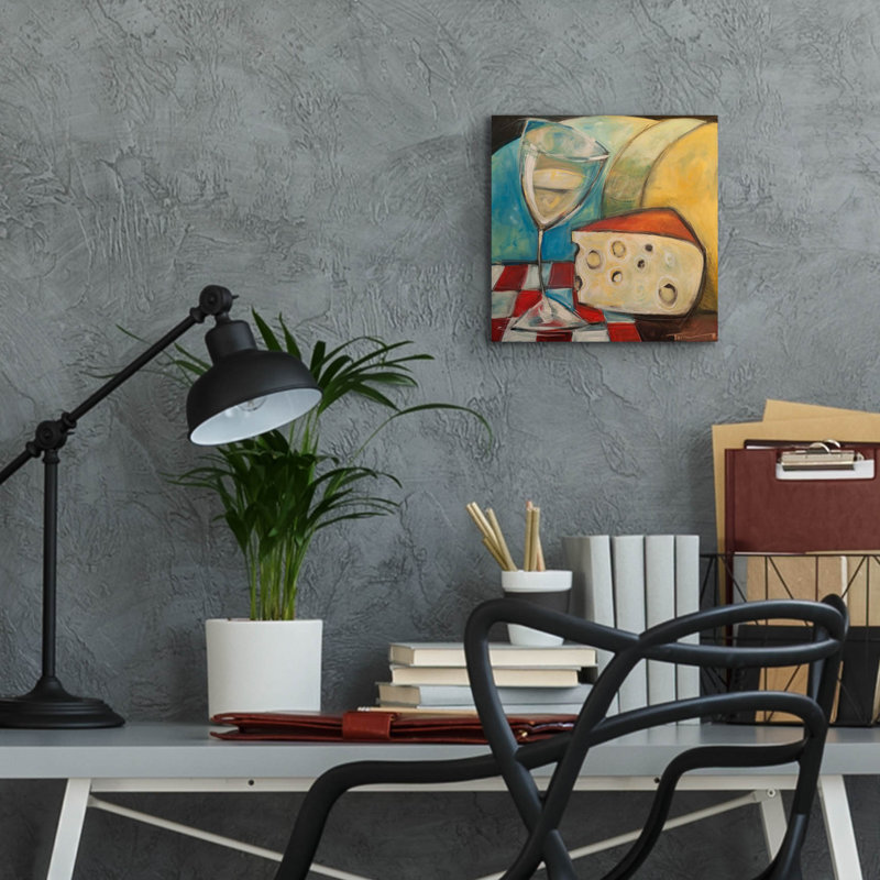 " Wine Wedge And Wheel " by Tim Nyberg, 12" H x 12" W x 0.13" D