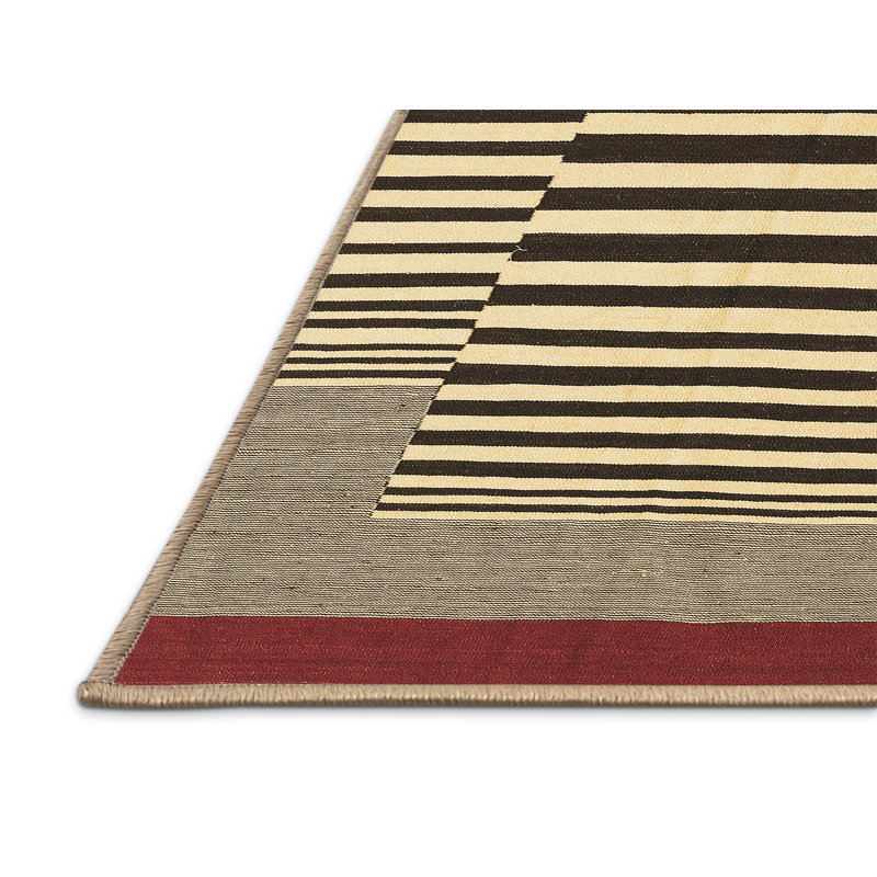 Washable Striped Indoor Rug, Rectangle 4' x 6'