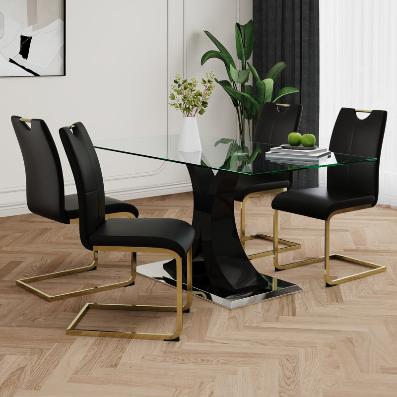 Table en verre de style moderne