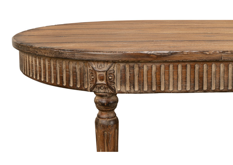 Olguin Oval Pine Wood Dining Table