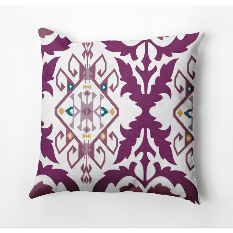 Housse et insert de coussin carré Happy Hippy, 18 po x 18 po, Violet