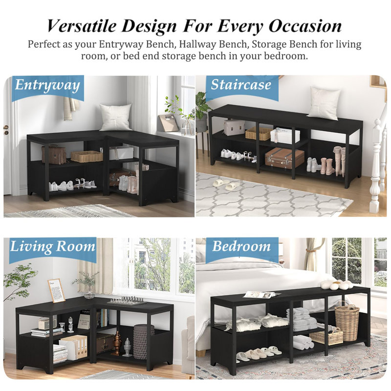Storage Bench, Black