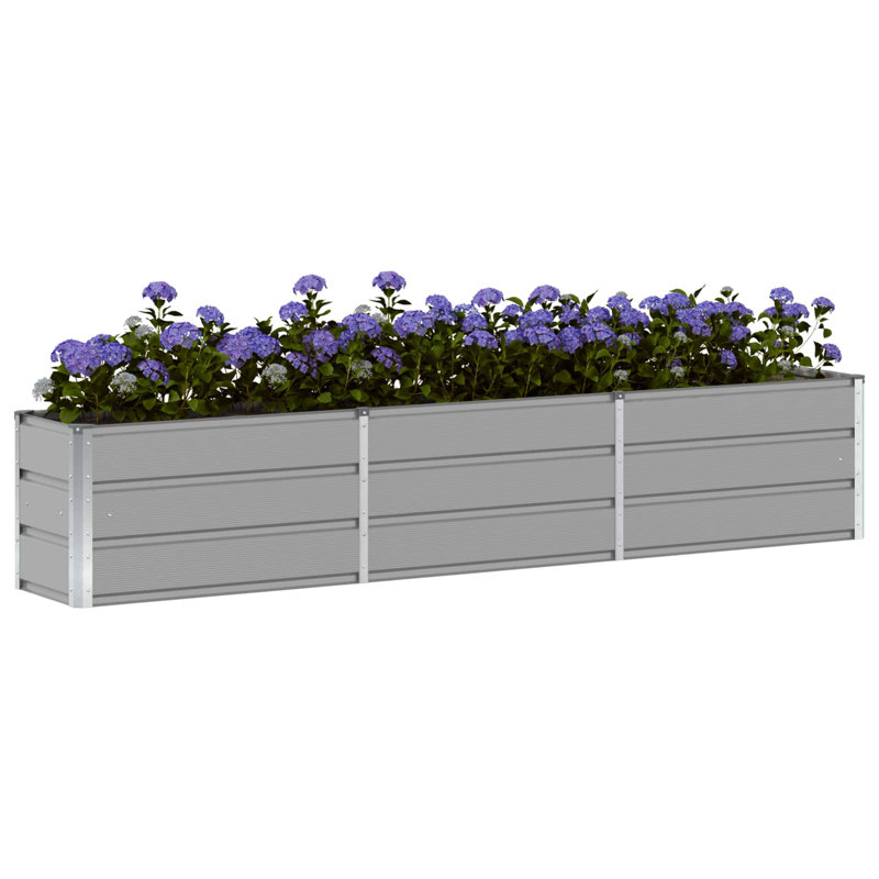 Planter Steel, Light Grey, 45cm H x 240cm W x 40cm D