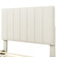 Lit simple en lin beige avec lit gigogne coulissant et rangement à 3 tiroirs, tissu